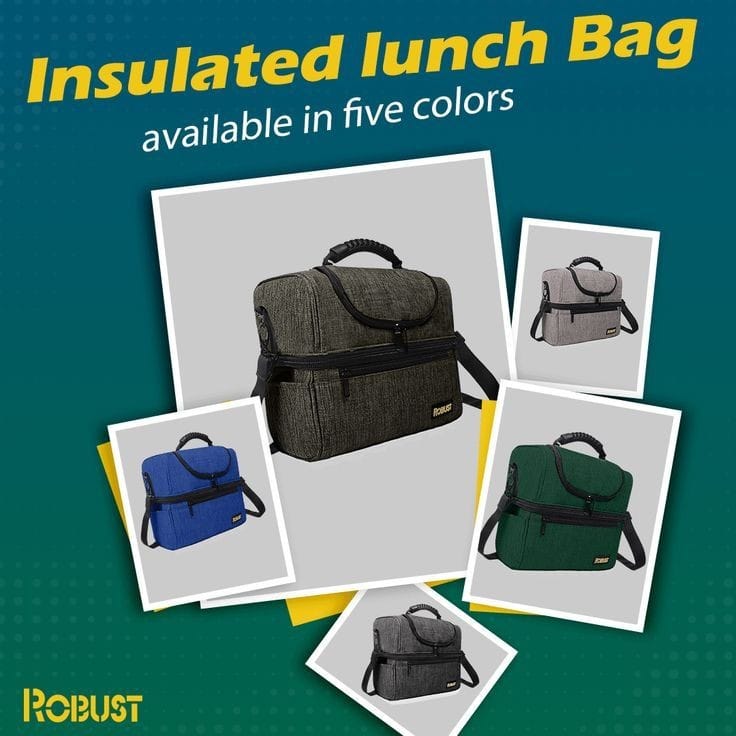 The Perfect Companion for On-the-Go Meals: Insulated Leakproof Lunch Bag with Shoulder Strap