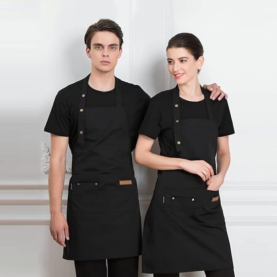 Unisex Adjustable Waterproof Chef Apron with pockets