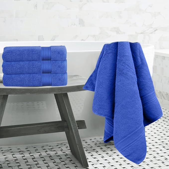 Bath Towels Set, 600 GSM & 100% Cotton, High Quality, Quick Drying, Highly Absorbent Thick and Soft Towels