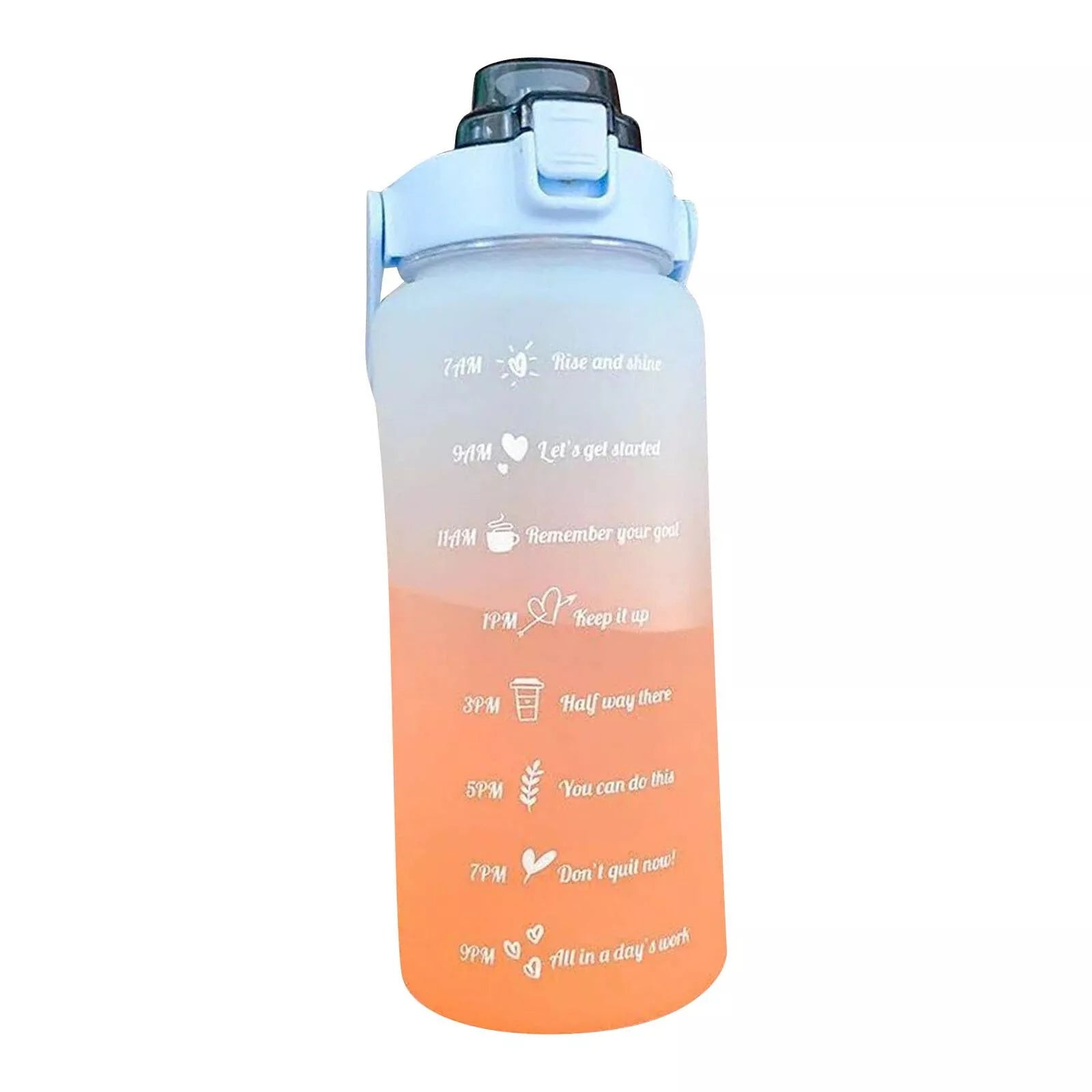 2L Water Bottle Set: BPA-Free, Straw Design, Motivational, 3-in-1 for Gym, Sports, and Travel