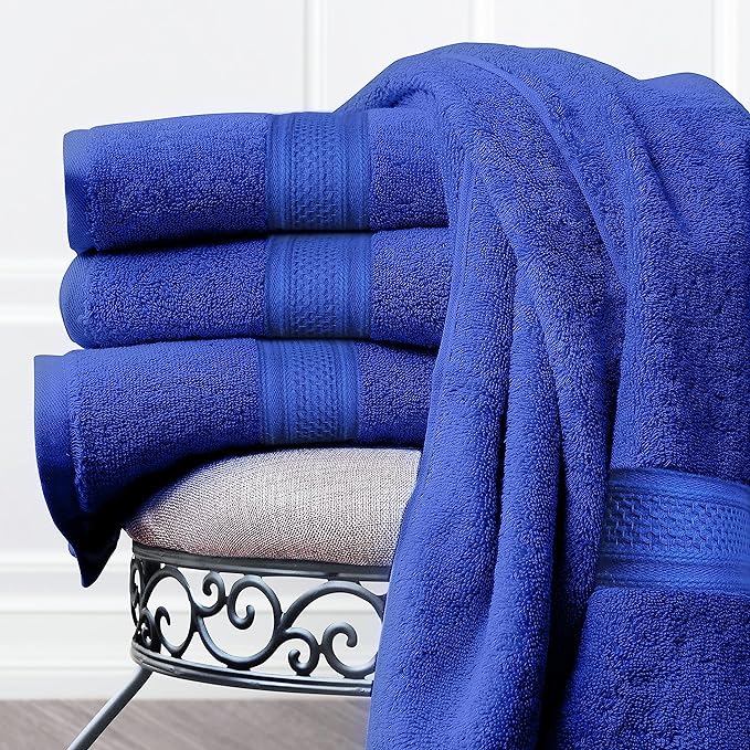 Bath Towels Set, 600 GSM & 100% Cotton, High Quality, Quick Drying, Highly Absorbent Thick and Soft Towels