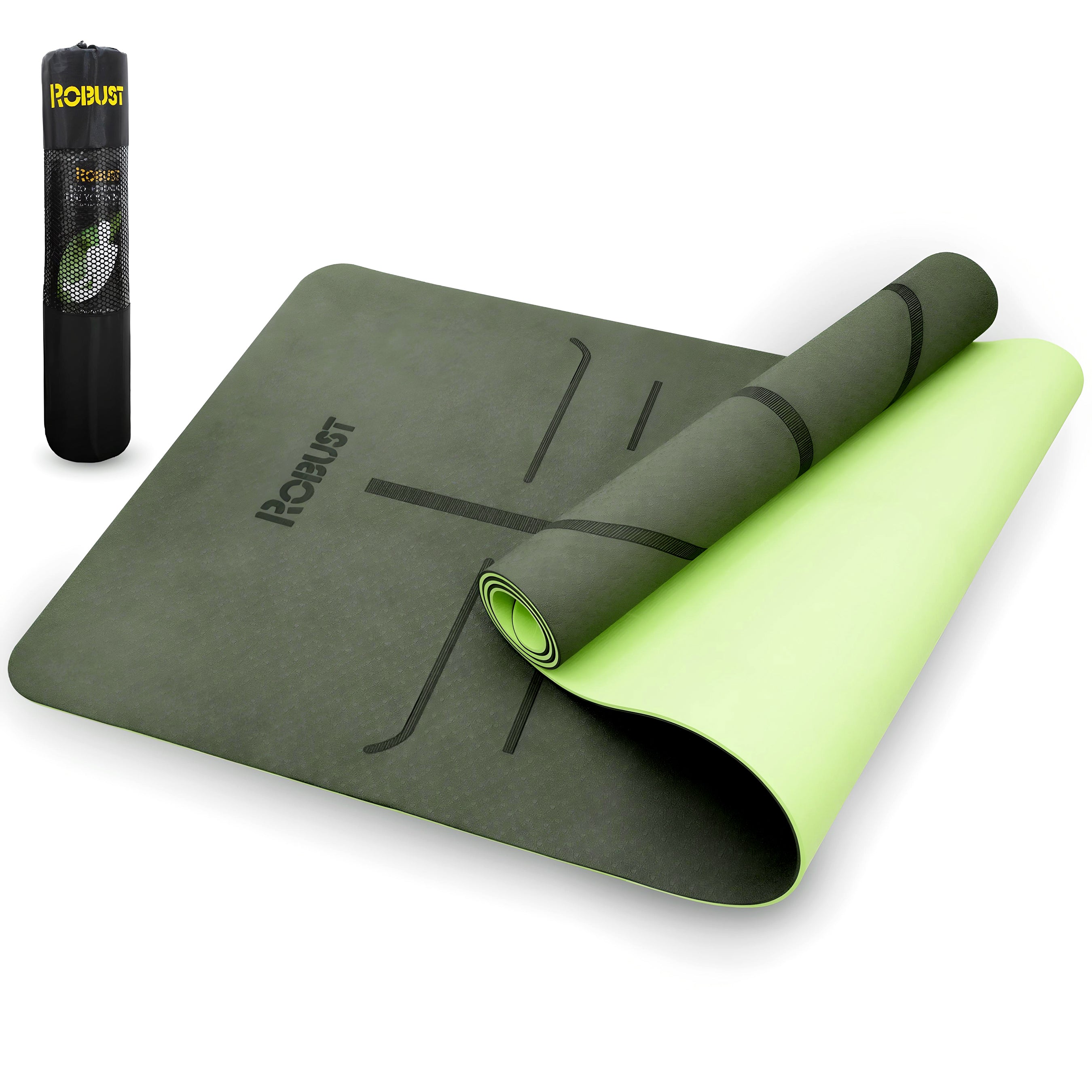 Enhanced Grip & Comfort: Robust TPE Yoga Mat, Double Layered, Eco-Friendly Surface (83cm x 61cm), SGS Certified, Ideal for Home/Gym